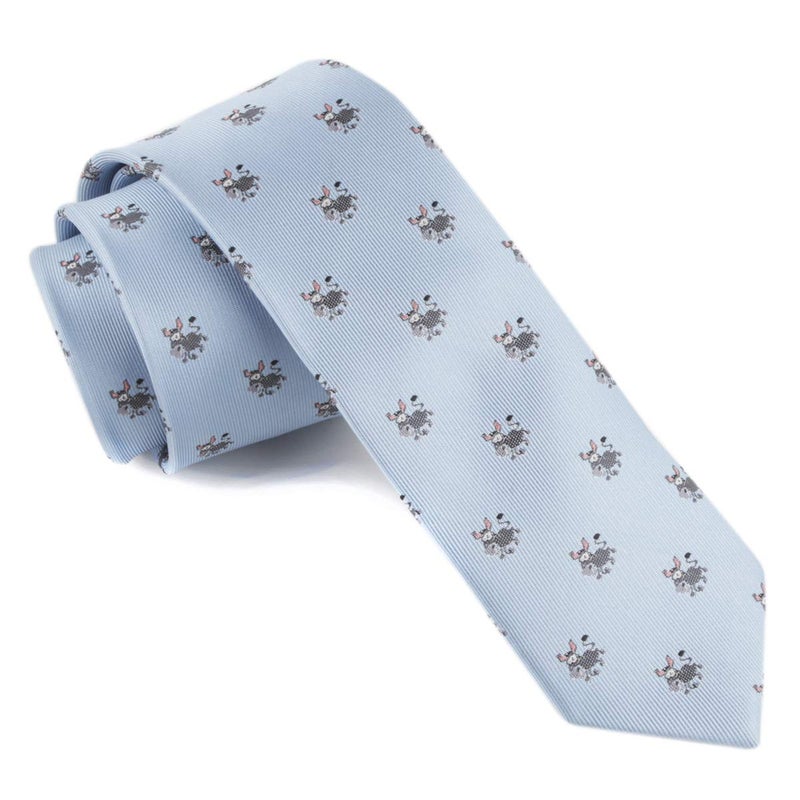 Secdtie Men Blue Silk Wedding Self Cravat Daily Dress Novelty Tie Cute Donkey Wedding Best Birthday Gift for Husband - Image 4